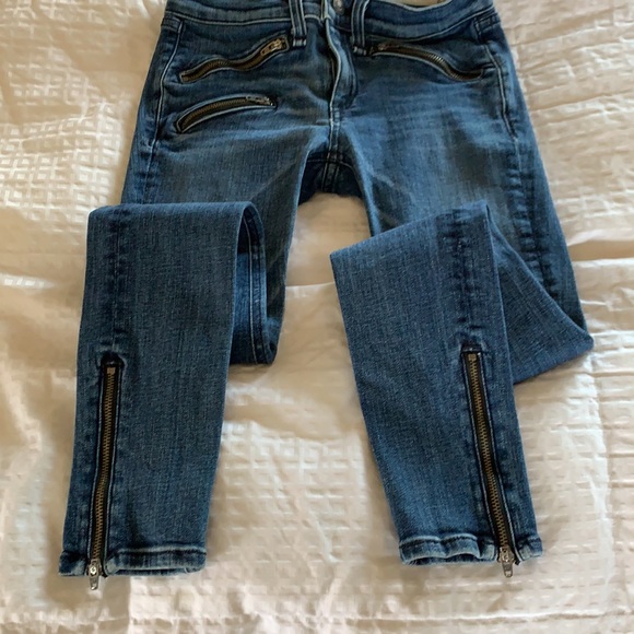 Rag & Bone "Oil Stain" ankle zipper skinny jeans - Picture 3 of 6